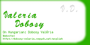 valeria dobosy business card